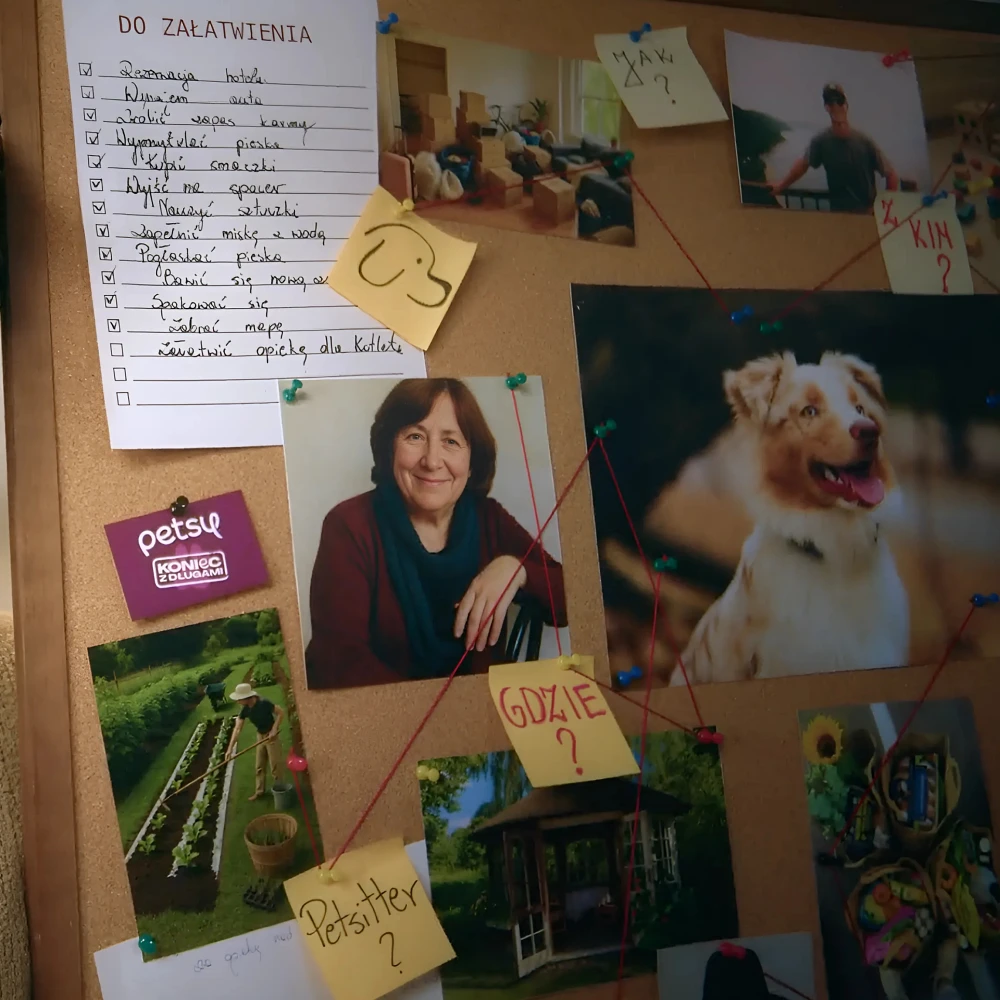 cork wall with complex pet care plan